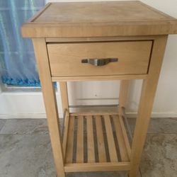Portable Butcher Block On Wheels 