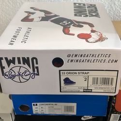 Patrick Ewing 33 Orion Strap Preschool Boys Shoes: Royal/White/Orange 2y