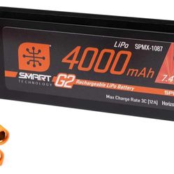 Spektrum Accessories 7.4V 4000mAh 2S 30C Smart LiPo G2 Hard Case: IC5, SPMX-1087