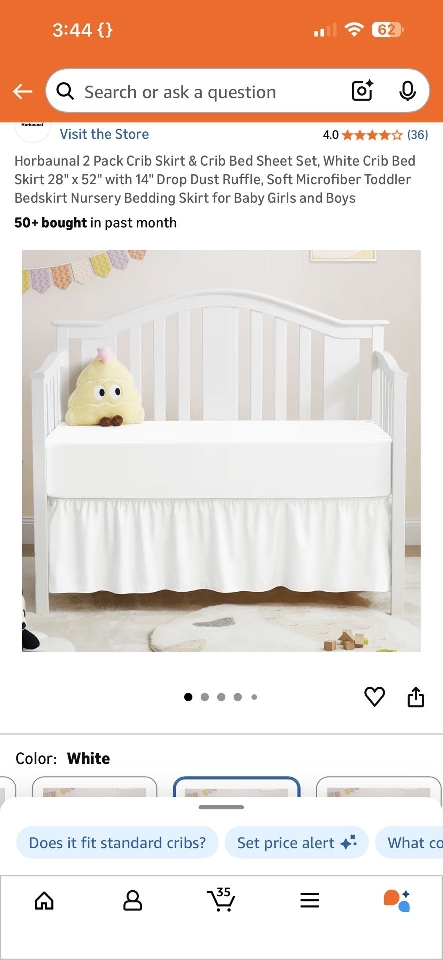 Crib Sheet and Under bed Skirt