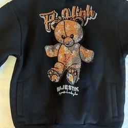 Kids Majestik Rhinestone Teddy Sweatshirt