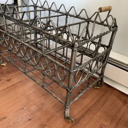 Cast iron storage rack 27 inches length 19 inches height and 14 inches depth