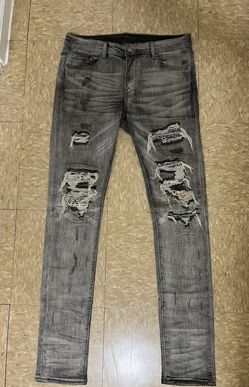 Grey Ripped Skinny Jeans