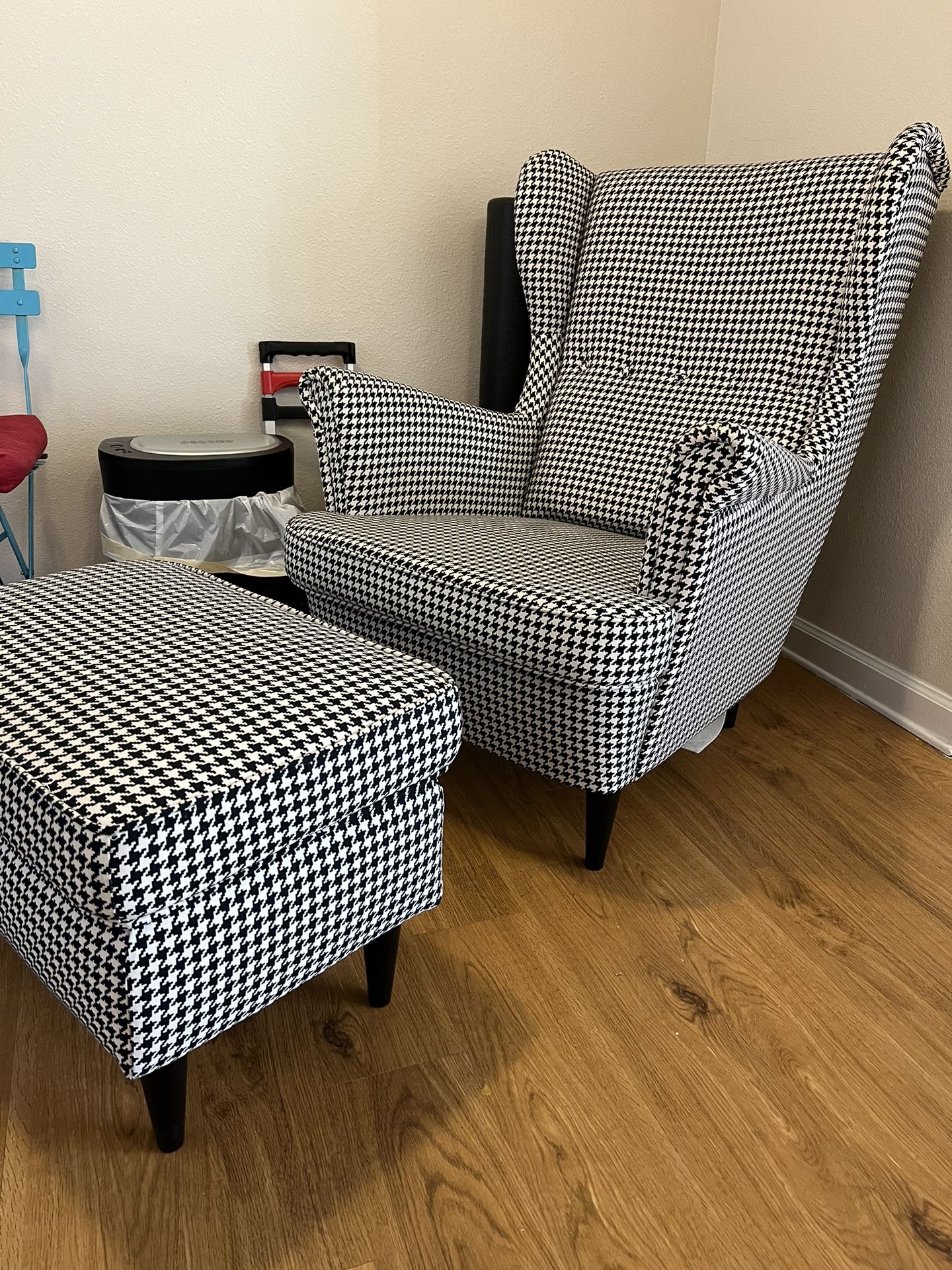 Ikea Strandmon Wing Chair + Ottoman