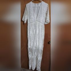 White lace dress size large.