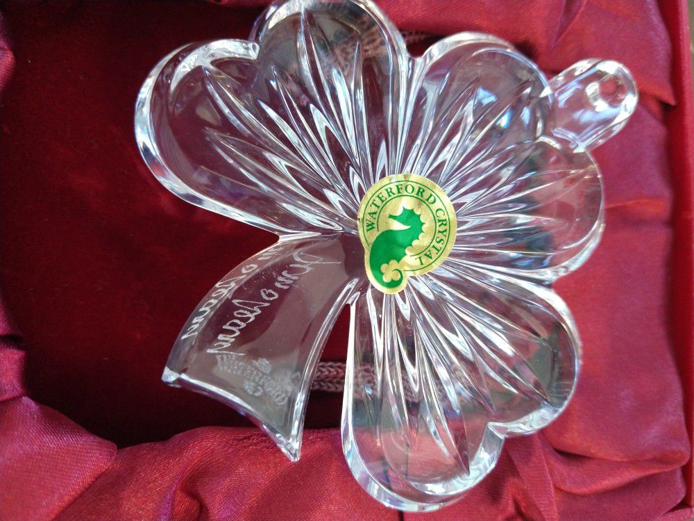 Waterford Crystal Irish Shamrock Ornament