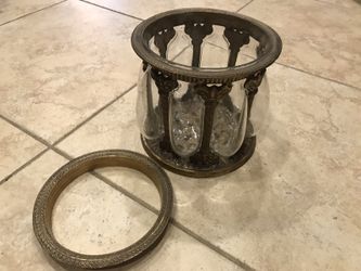 Decorative Glass and Brass Bowl Aquarium or ?