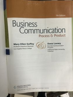Business Communication process & product mary ellen guffey and dana lowry
