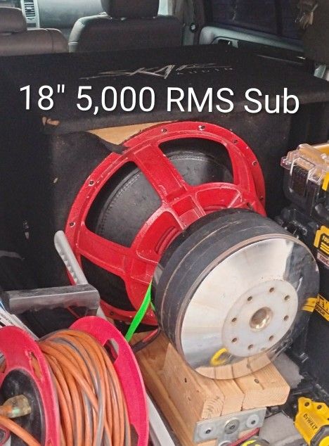 18" 5000RMS 18000 Max (For Real) Custom Subwoofer With Carbon Fiber Cone