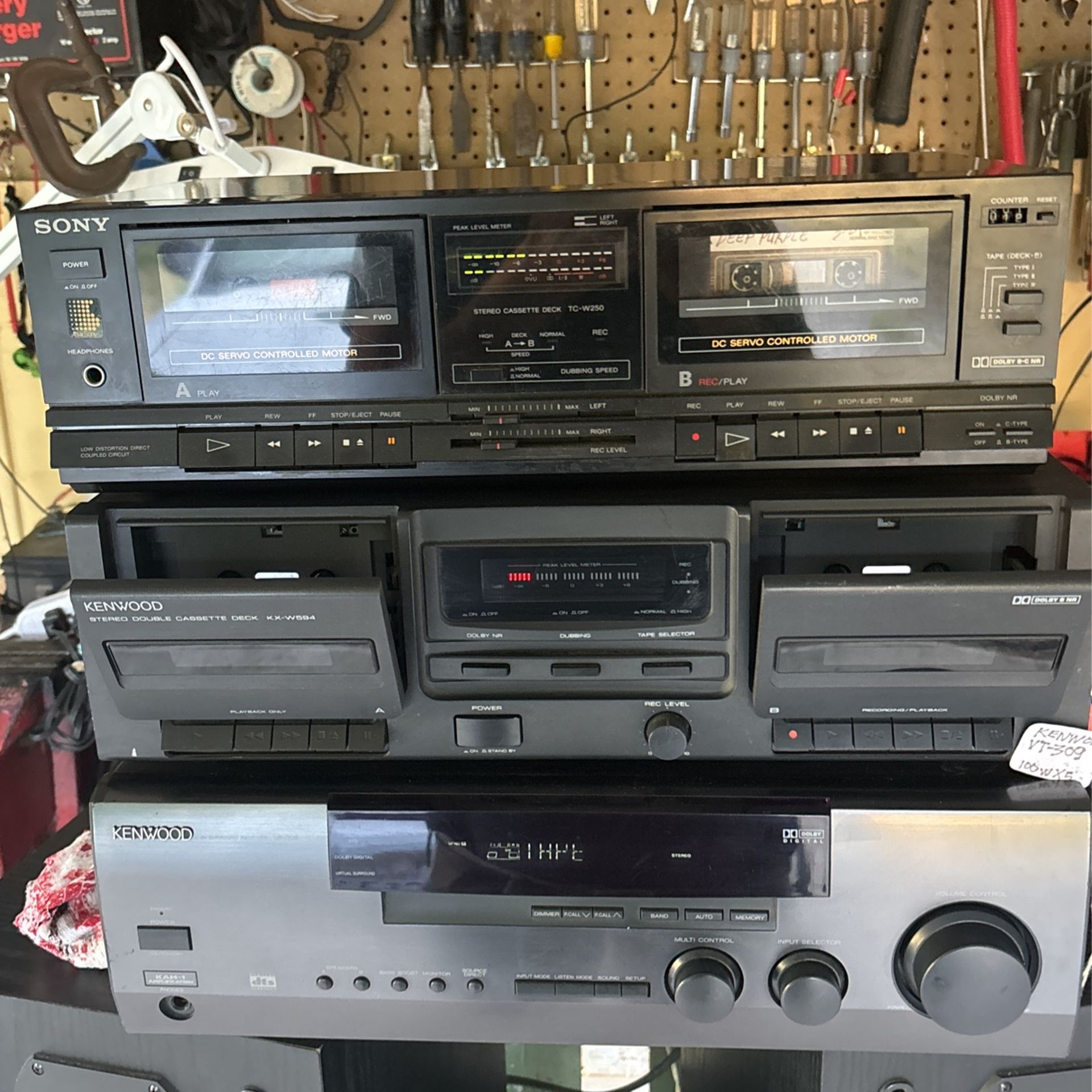 Sony Model NO. TC-250 Stereo Cassette Deck