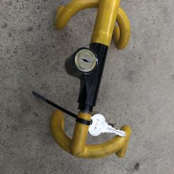 Yellow Steering Wheel Lock