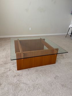 teak glass coffee table