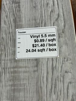 Toucan 5.5mm Grey Vinyl Flooring Planks