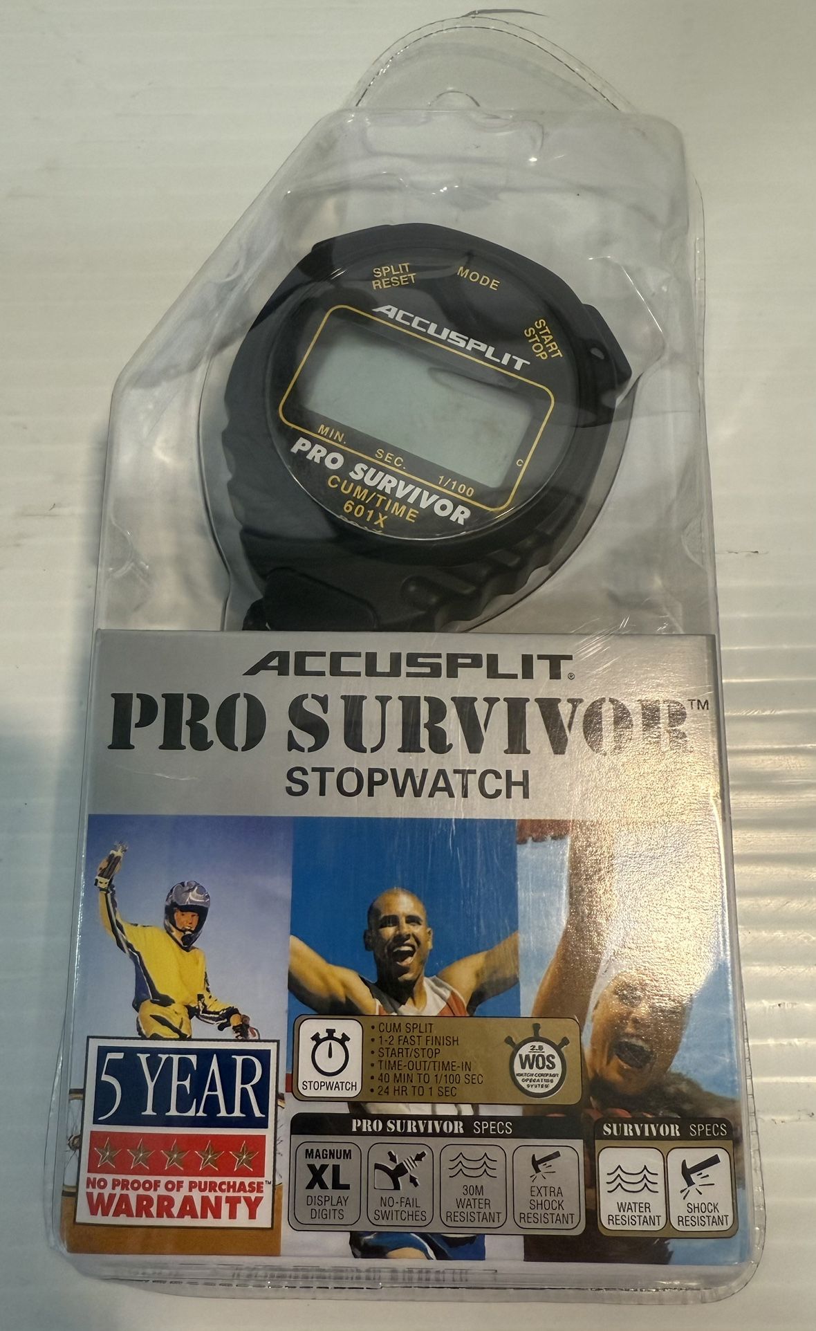 ACCUSPLIT Pro Survivor A601X Stopwatch black P.E. , Sports