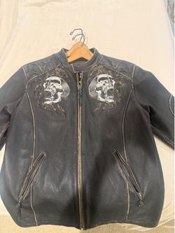 Affliction RARE limited edition skull leather jacket