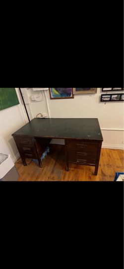 Large wooden desk