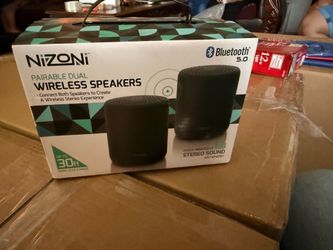 NiZONi PAIRABLE DUAL WIRELESS SPEAKERS