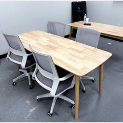 Livinia Aslan 71” Solid Oak Table – Dining / Office Desk – Retail $370