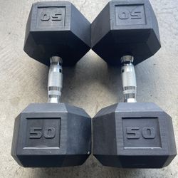 CAP Barbell Coated Hex Dumbbell, Single, 50 lb, Black