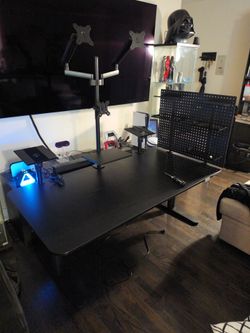 IKEA Electric Standing Desk + Accessories – Black