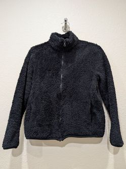 UNIQLO Black Fleece-Up Sweater (Size Small)