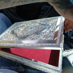 Silver Bible  Holder And Stand 