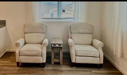 2 manual reclining sofas  .