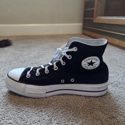 Black High Top Platform Converse