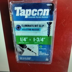 Tapcon concrete screws 1/4-1-3/4" 75 count