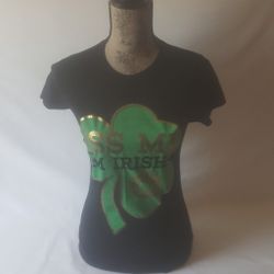 Popular sports Kiss Me I'm Irish women's top