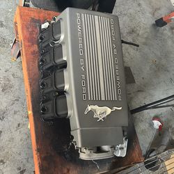 Ford Mustang GT factory high rise intake manifold.