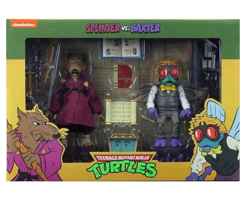 Neca TMNT Splinter and Baxter 2 Pack