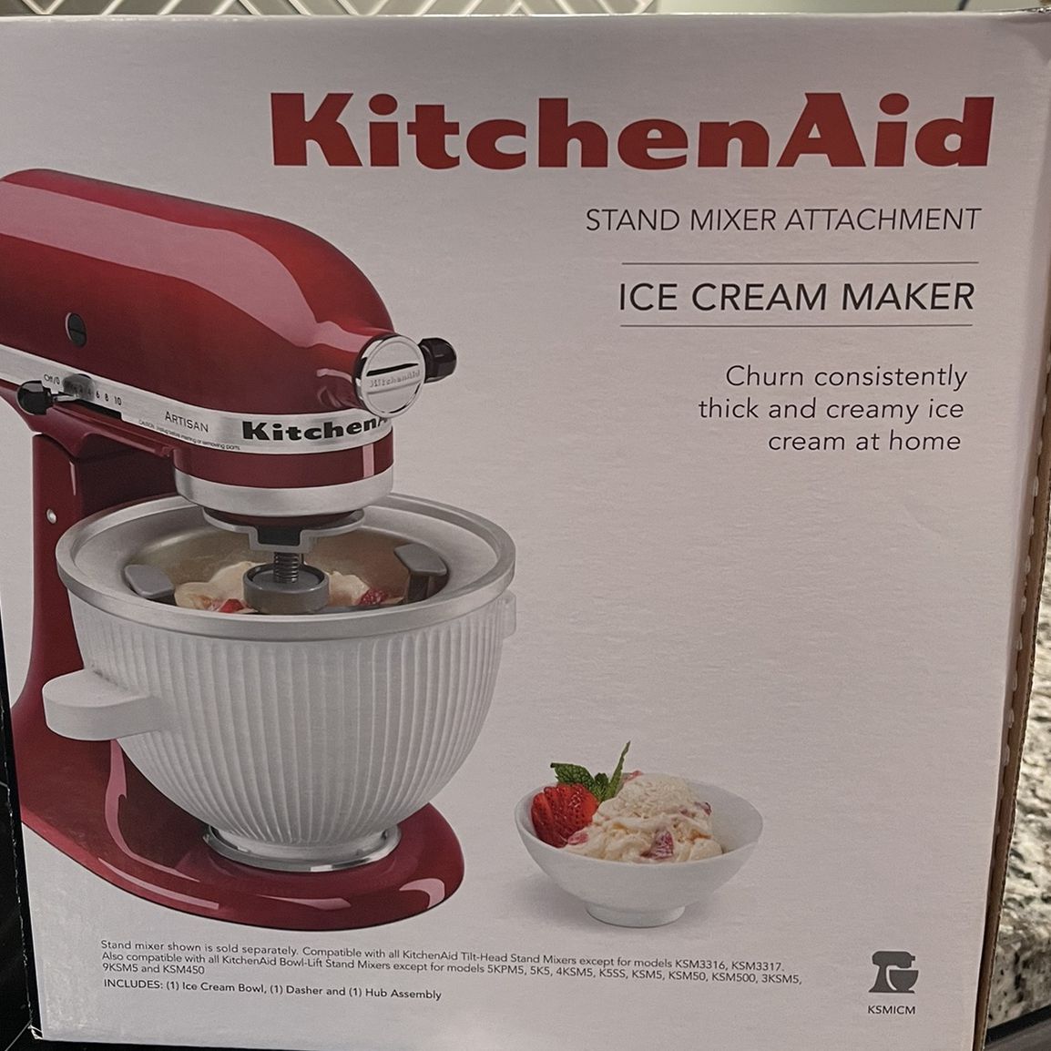 KitchenAid Stand Mixer Attachment Ice Cream Maker for Sale in Los