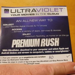 $4 HD DIGITAL MOVIE PREMIUM RUSH $4 OR TRADE FOR A MOVIE I DON'T OWN ALREADY.