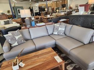 Matte Light grey contemporary sectional