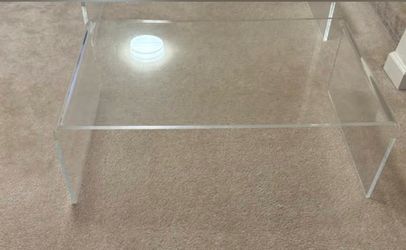 CB2 Acrylic Coffee Table