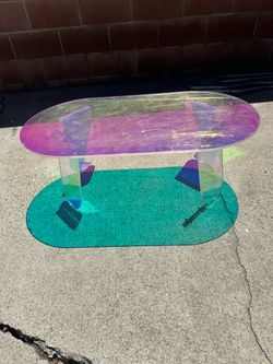 Iridescent Acrylic Coffee Table