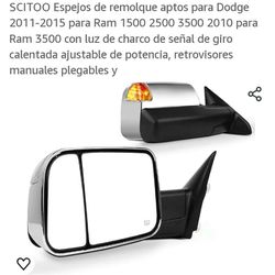 2009-2018 Driver Side Mirror  Dodge Ram 1500,2500,3500