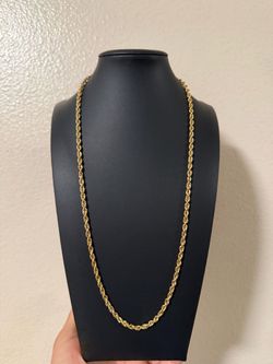 14K Gold Rope Chain – 7.66 Grams  -  Size: 24.25 inches🔥 (Firm Price)