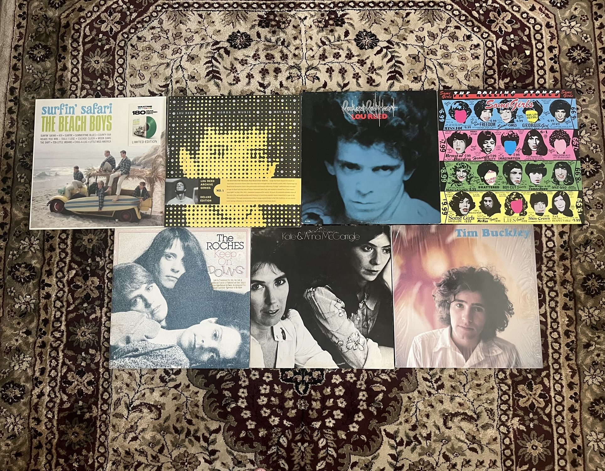 Rock vinyl records albums Lou Reed, The Rolling Stones etc..