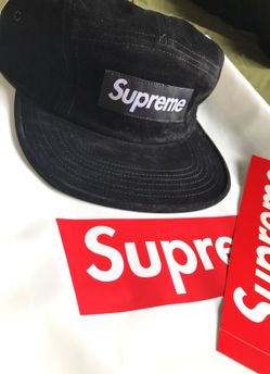 SS17 supreme suede camp cap