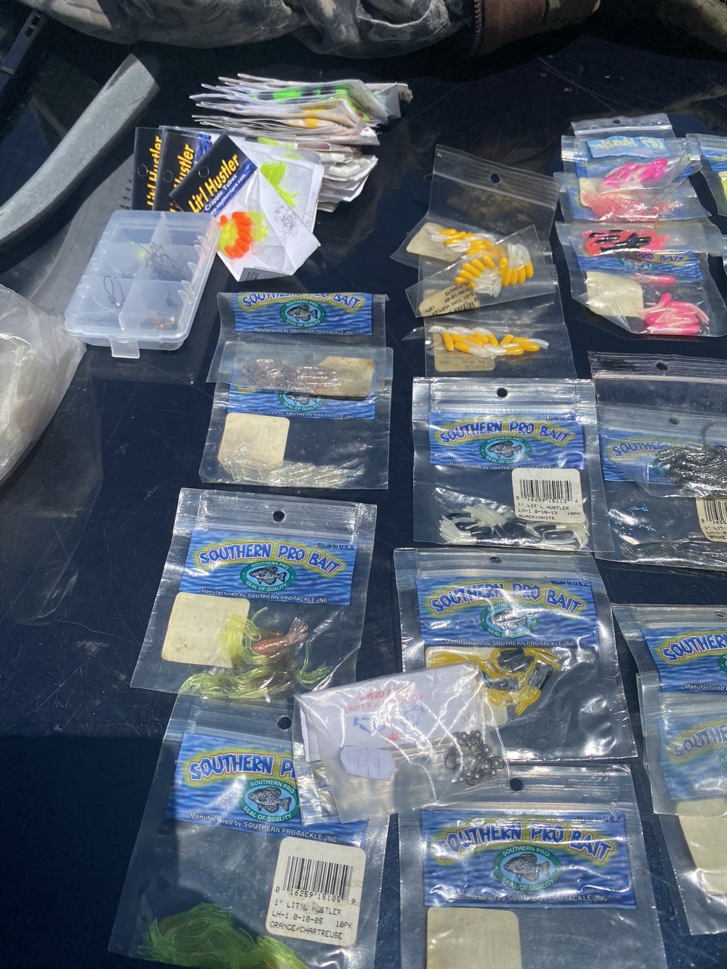 1 inch tubes for panfish’s Crappies bluegill perch white bash yellow bass