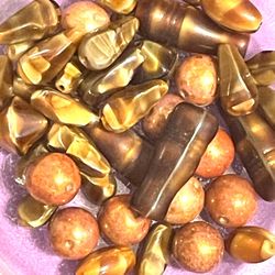 30 Brown Glass Beads