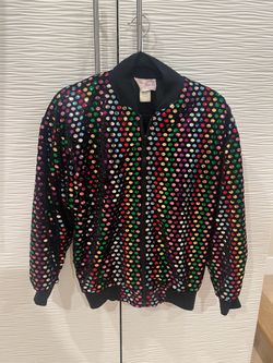 Sequin colorful bomber jacket women’s