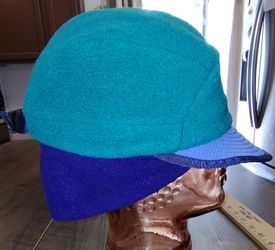 Vintage Patagonia Duckbill Hat 90s Fleece Earflap Made In USA Large Strap 