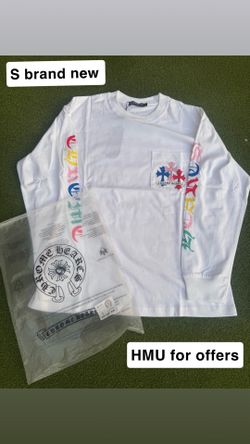 White multi color chrome heart longsleeve