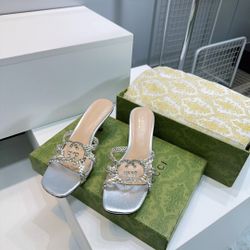 Gucci high-heeled sandals and slippers