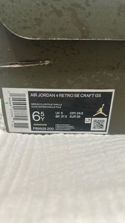 Air Jordan 4 Retro SE Craft GS 6.5Y