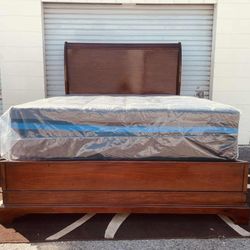 Queen Bed Frame & Mattress 
