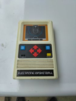 Old school electric basketball hand held game